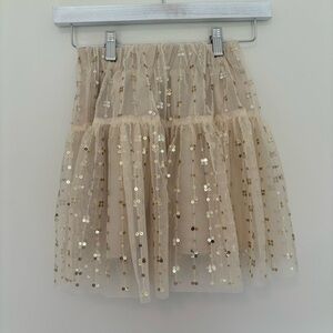 H&M Beautiful Gold Sequin Skirt for girls size 8 10
